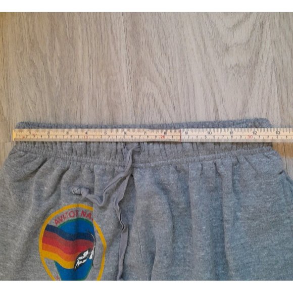 Aviator Nation Sz S Sweatpants Joggers Gray Manhattan Beach Logo Spellout - Picture 11 of 12